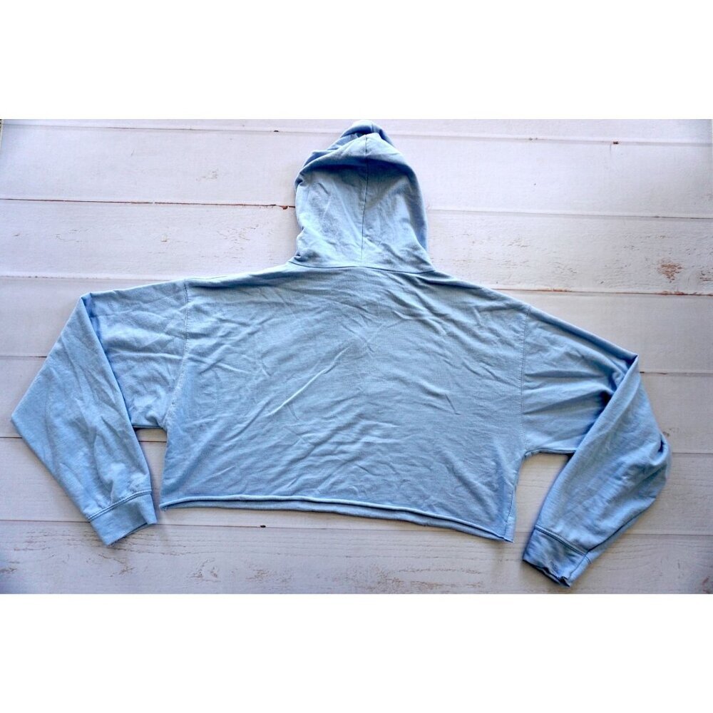 Dunder Mifflin 'The Office' Graphic Cropped Hoodie, Light Blue - Size XL - Picture 5 of 7